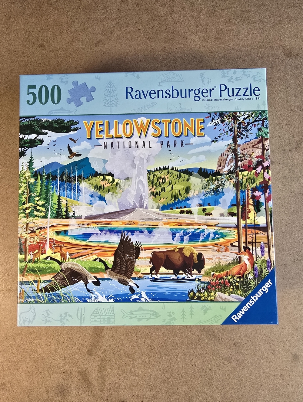 Ravensburger Yellowstone National Park Puzzle - Yellow, Blue, Green, Brown